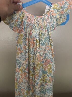 Floral Kids Dress with Ruffled Sleeves